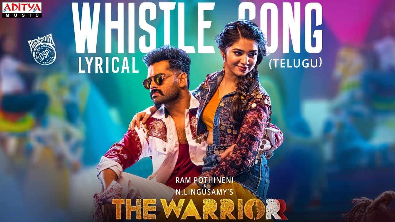 Whistle Lyrics - Ram Pothineni | Krithi Shetty | Srinisha Jayaseelan | Anthony Daasan by Aditya Music